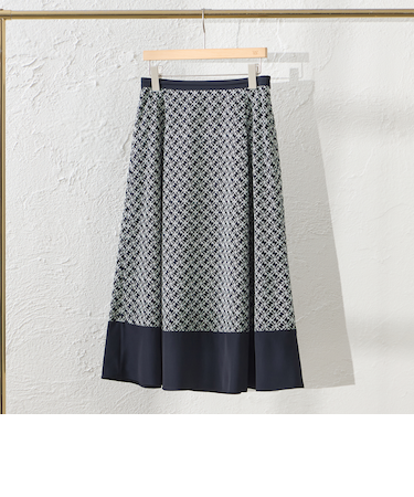 【WEB・一部店舗限定】【ATELIER COLLECTION】 LIBERTY刺繍パレットデシンスカート