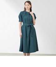 ポリエステルコットンサッカーワンピース