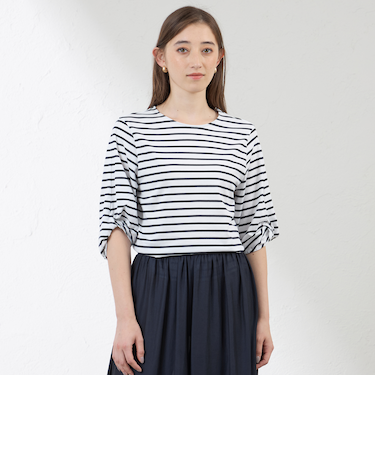 ギザコットンボーダーカットソー