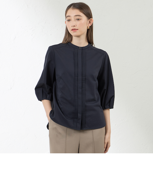 【Blousey】 ブラウジーピンタックブラウス