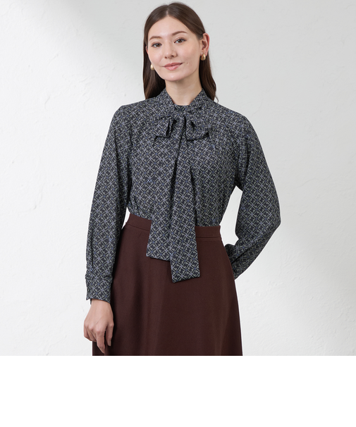 【Anniversary　Piece】【LIBERTY】Ribbon Medallion blouse