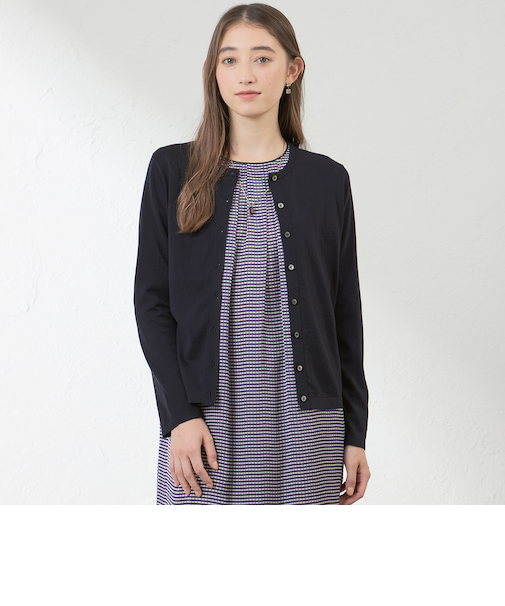 シルクコットンベーシックカーデ