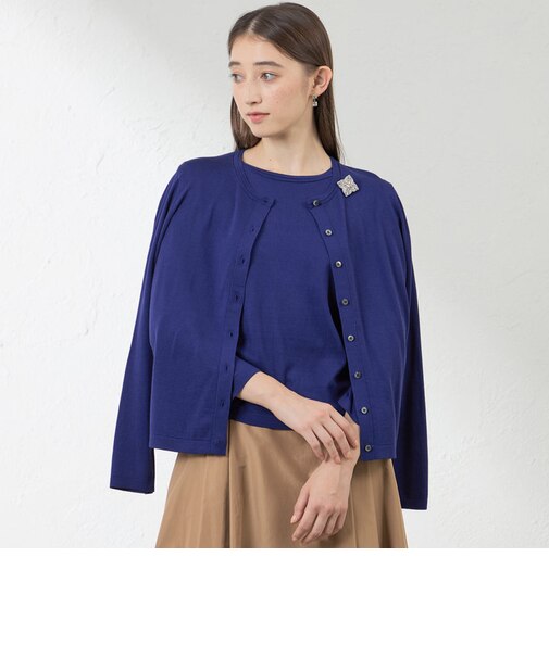 シルクコットンベーシックカーデ