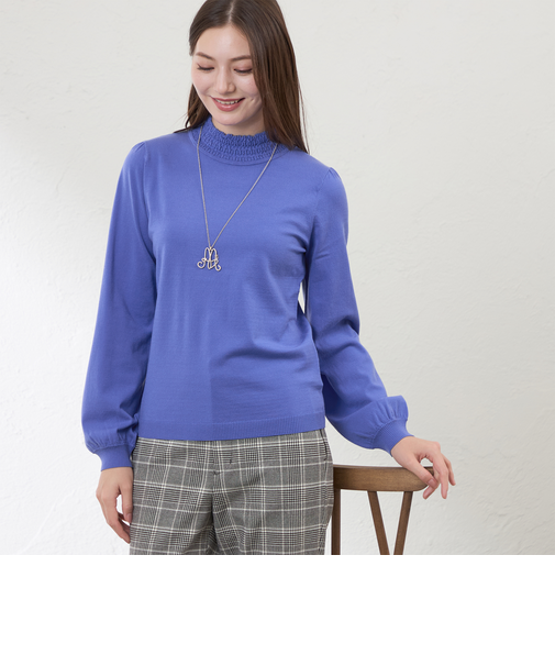 ライトバルキーシャーリングニット