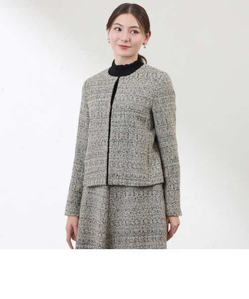 【Anniversary　Piece】【尾州素材】ツイードジャケット
