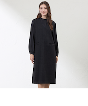 【Anniversary　Piece】【尾州素材】ツイードジャンパードレス