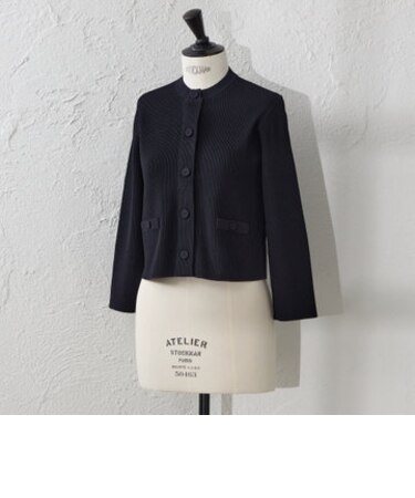 【ATELIER COLLECTION】 シャインレーヨンニットジャケット
