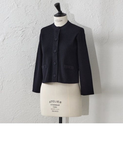 【ATELIER COLLECTION】 シャインレーヨンニットジャケット