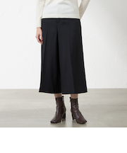 ソフトクリアウールワイドクロップパンツ