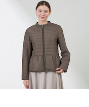 キルトミドルコートショートコート