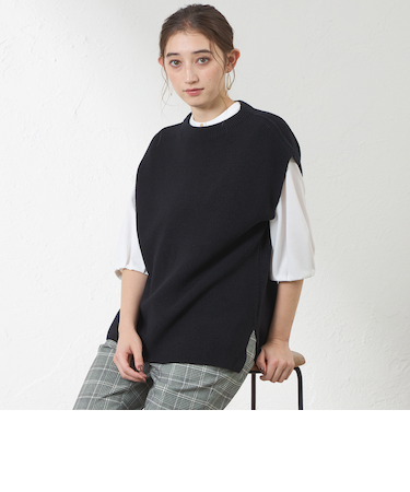 チュニックニットベスト