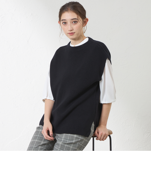 チュニックニットベスト