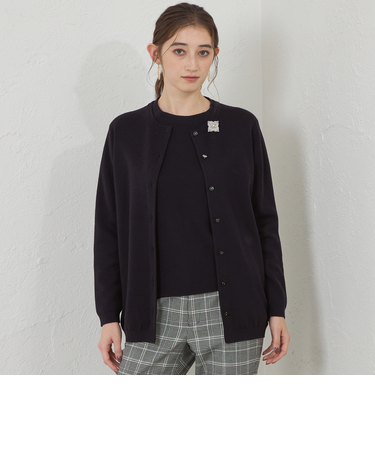 ウールミックスミラノリブニットカーディガン