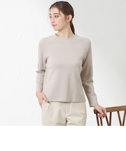 ウールミックスミラノリブニットプルオーバー