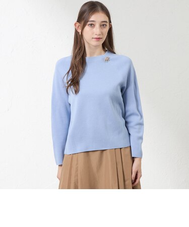 ウールミックスミラノリブニットプルオーバー