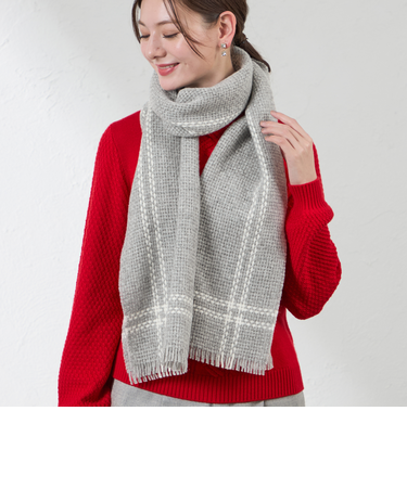 バスケット織りマフラー