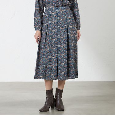 【LIBERTY】Vine Thief バックサテンジョーゼットスカート