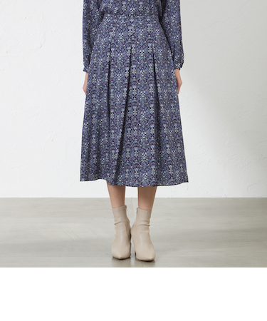 【LIBERTY】Vine Thief バックサテンジョーゼットスカート