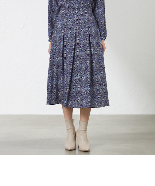 【LIBERTY】Vine Thief バックサテンジョーゼットスカート