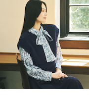 ヘアリーニットジレ