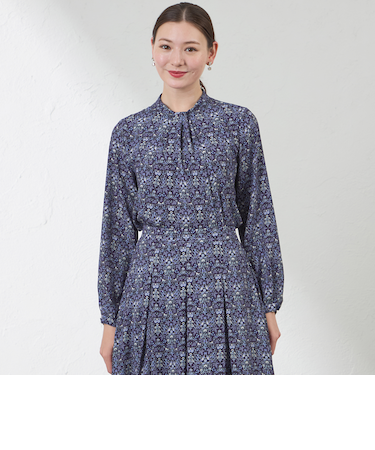 【LIBERTY】Vine Thief バックサテンジョーゼットブラウス