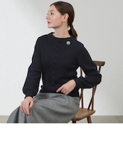 ウォッシャブルウールケーブルニット