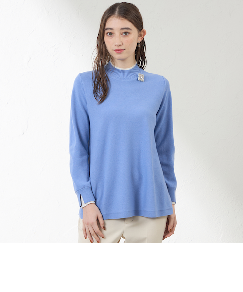 バイカラーラインチュニックニット｜アマカの通販｜&mall（アンド