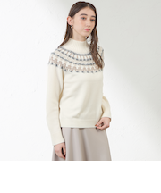 ジャカード求心ニット