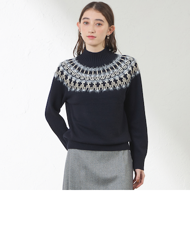 ジャカード求心ニット