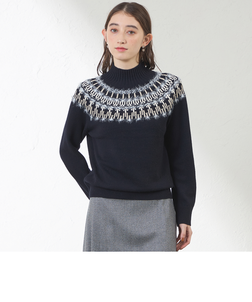 ジャカード求心ニット