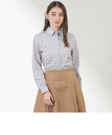 【LIBERTY】Ribbon Medallion タナローンシャツブラウス