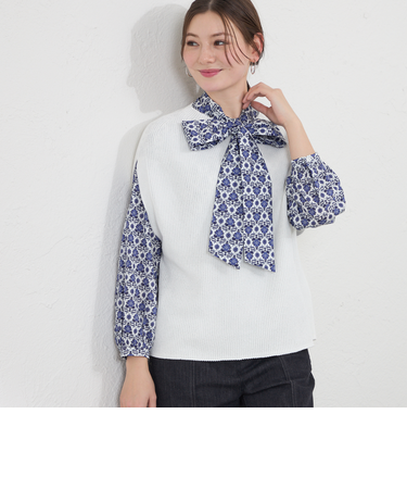 カノコ柄ニットベスト