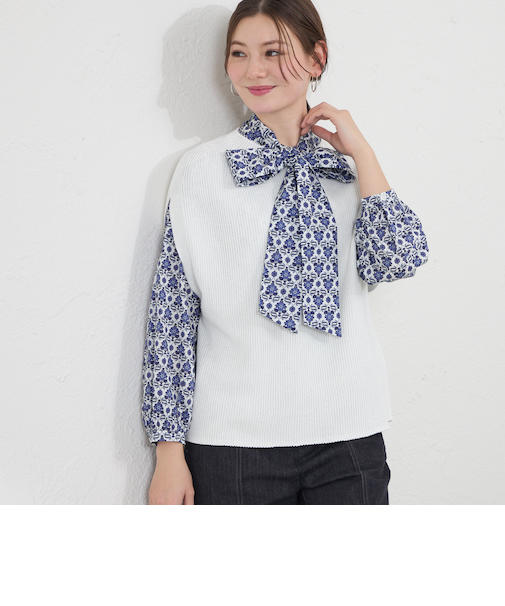 カノコ柄ニットベスト