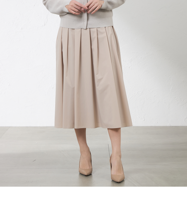 【TEXBRIDR×ダントツ撥水R】タックフレアスカート