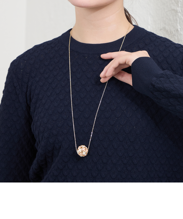 フラワーボールネックレス