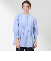 バンブークロスタックフリルブラウス