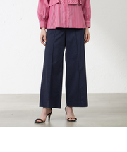 シャンブレーデニム ワイドパンツ