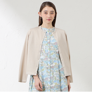 コットンシルクラメ クルーネックカーディガン