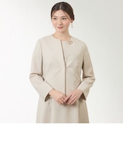 リネンライク キーネックジャケット