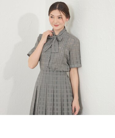 シズルチェック ボウタイブラウス