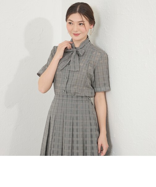 シズルチェック ボウタイブラウス