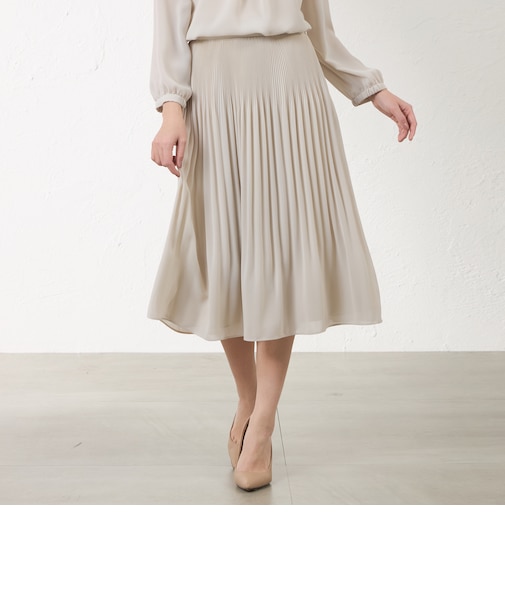 カルゼプリーツフレアスカート