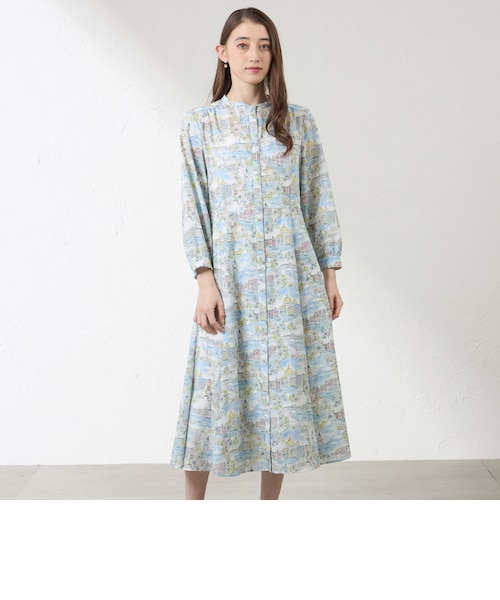美品✨アマカAMACA ビッググレンシフォン　ワンピース　38 アマカ/ワンピースの通販｜&mall（アンドモール）三井ショッピング