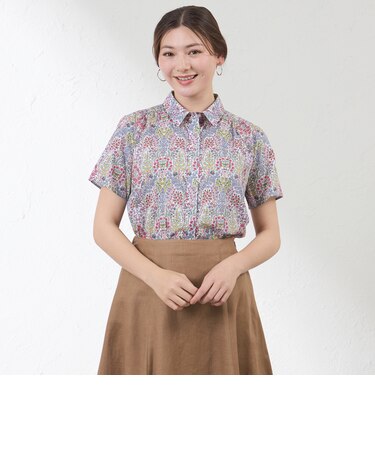 【LIBERTY】KENSINGTON PARK シャツカラーブラウス