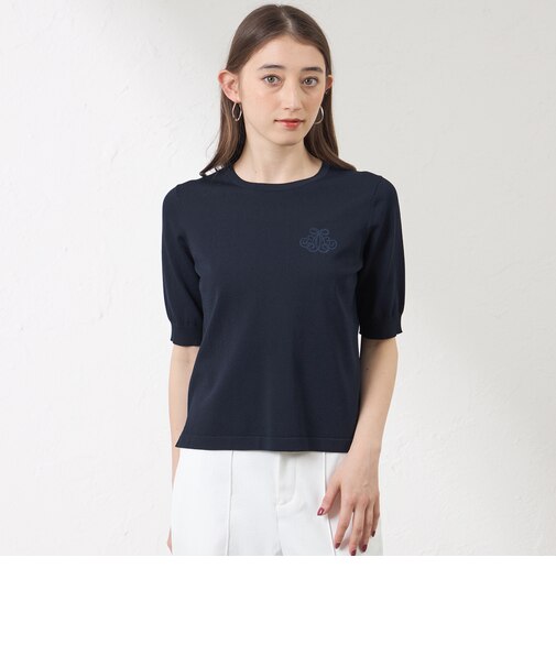 【接触冷感･UV対策】ロゴ入りニットT