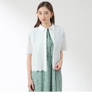 フローラルスカラップ シャツブラウス