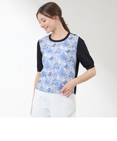 【LIBERTY】切替アンサンブルニットT