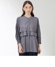 バンブーストライプ チュニックブラウス
