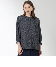 割繊デシン ギャザーブラウス