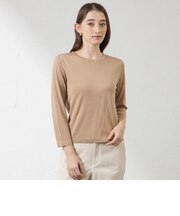 【ウォッシャブル】ウールシルク クルーネックニット